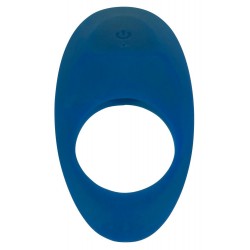 Vibro-Penisring mit Klitorisstimulation, wiederaufladbar, blau