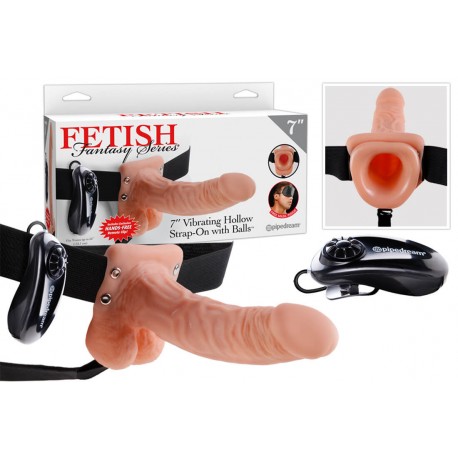 Umschnallvibrator »Vibrating Hollow Strap-on with Balls«